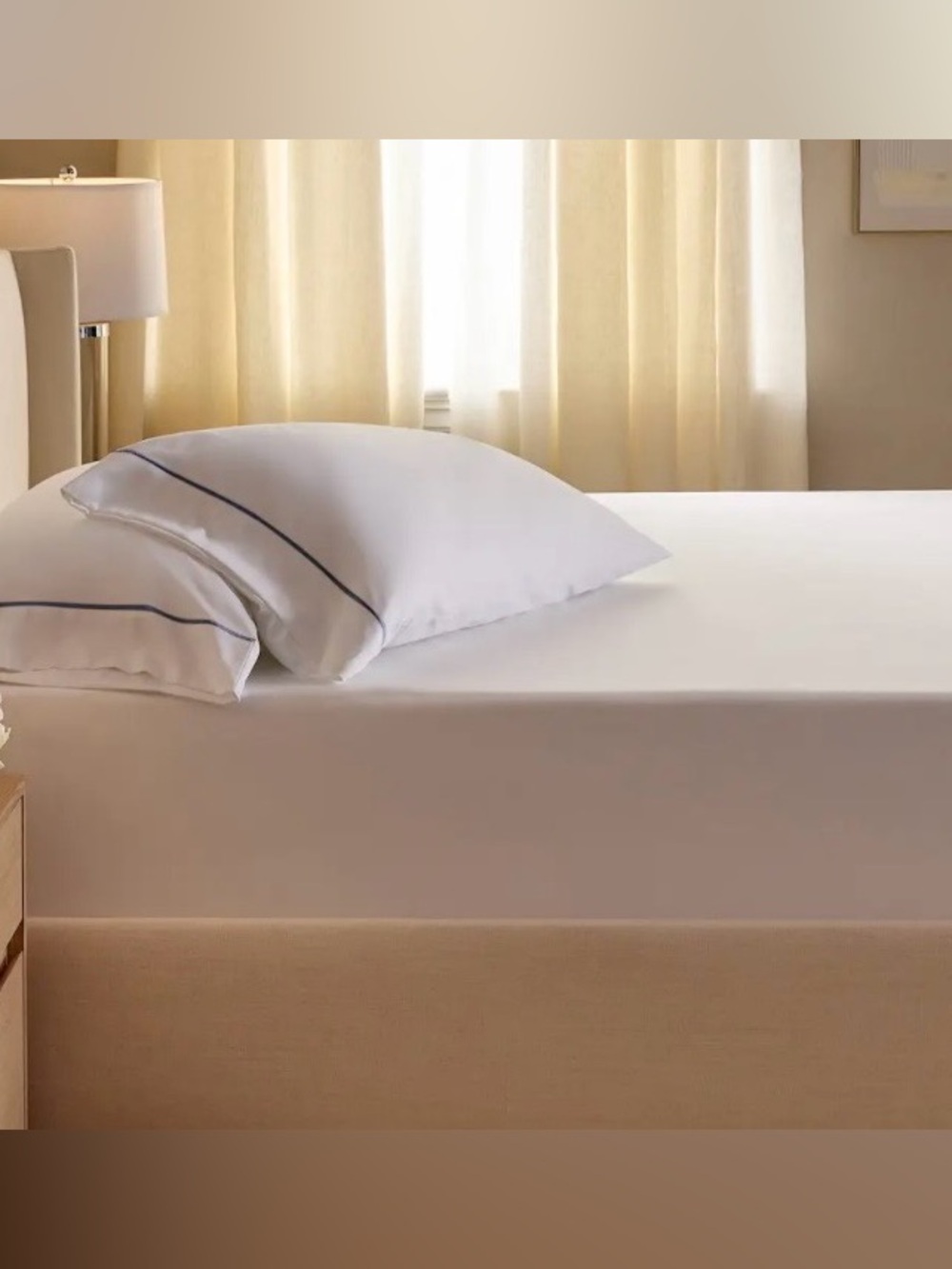 NEW Quince Signature Giza Cotton Sateen Fitted Sheet Set, King (NO Flat Sheet)